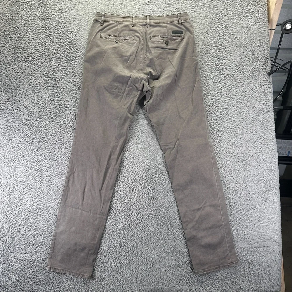 AG Adriano Goldschmied Pant Mens 34x34 Gray Cotton Chino Straight Preppy Career